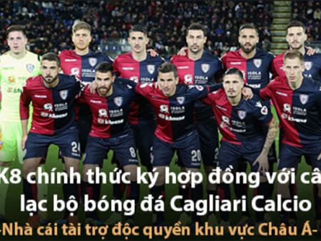 K8 tài trợ độc quyền Cagliari Calcio FC tại khu vực Châu Á-
